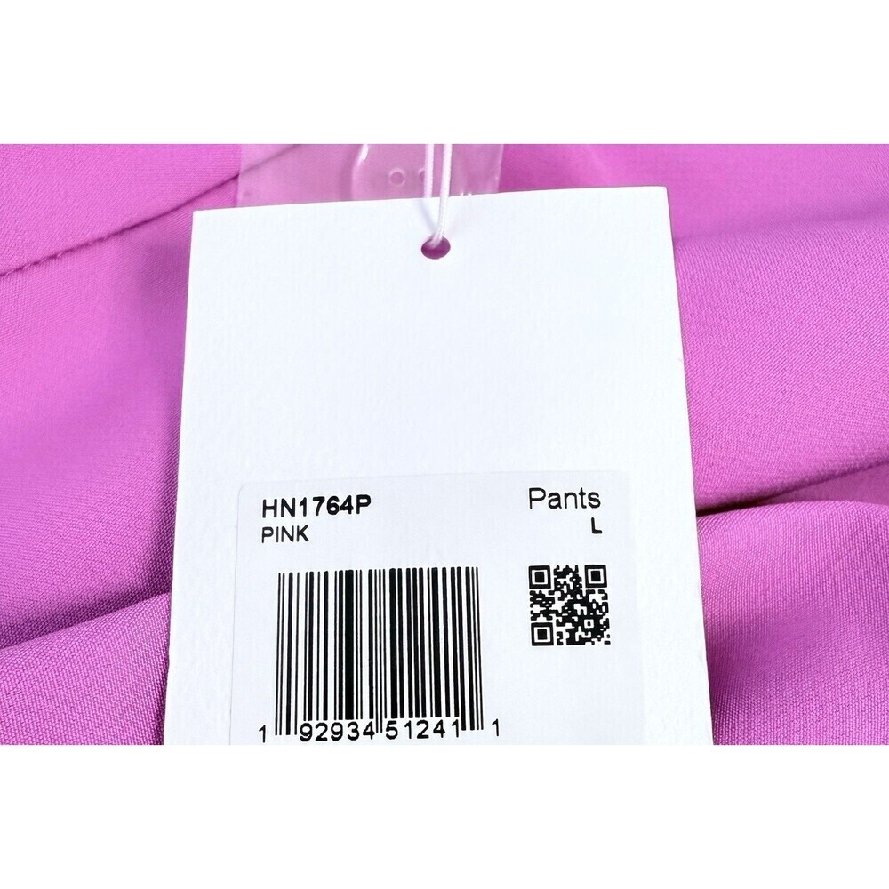 Endless rose pant flat front trousers straight women barbie pink office‎ L - Picture 7 of 15